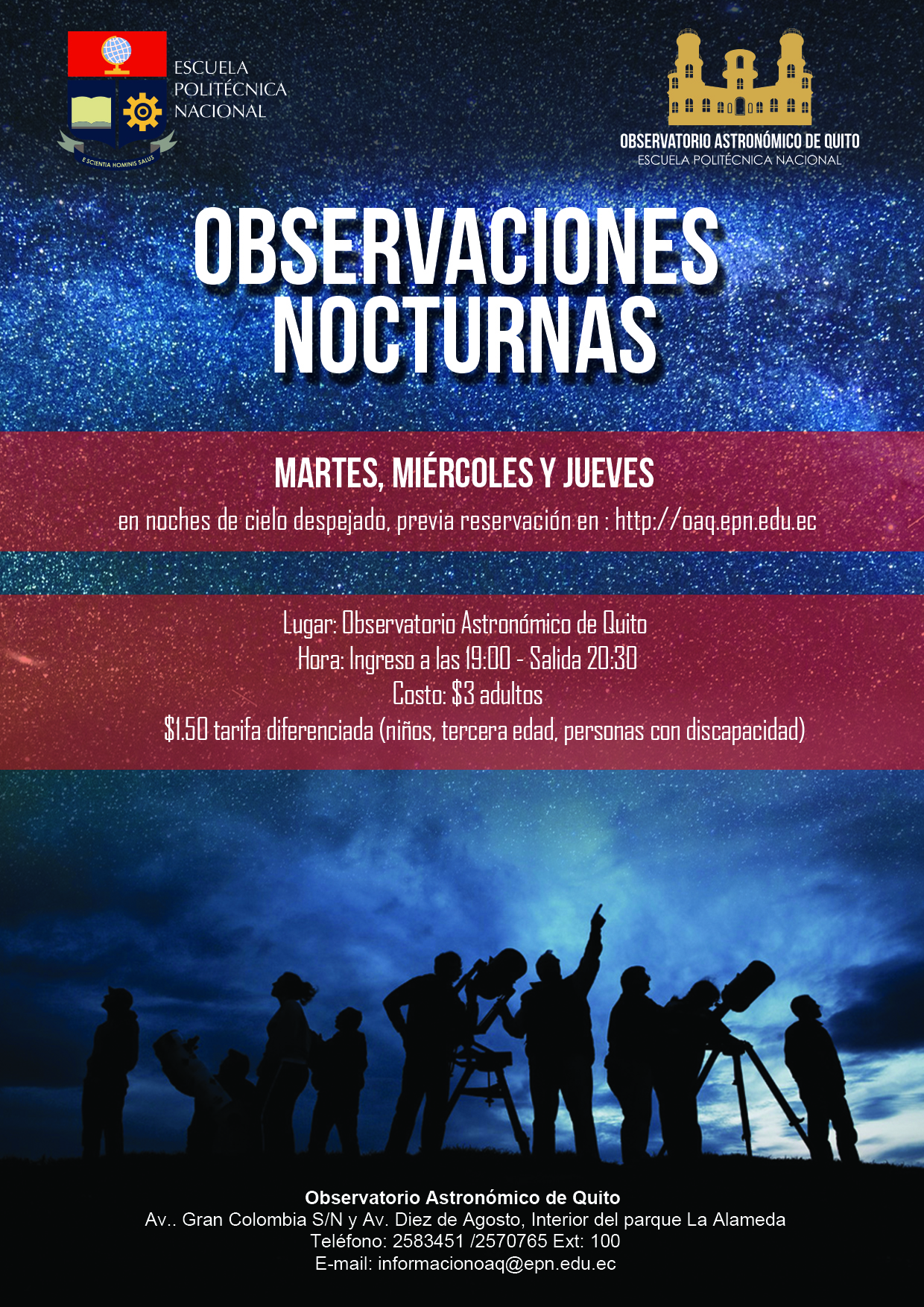 Temporada de observaciones nocturnas 2018