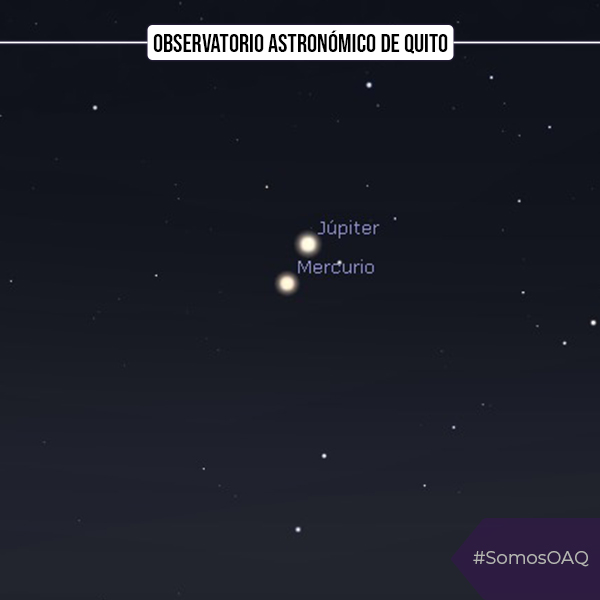 Conjunción Planetaria: Júpiter y Mercurio