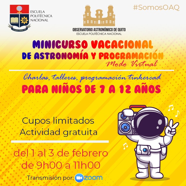 Mini curso vacacional de Astronomía y Programación – Modalidad Virtual