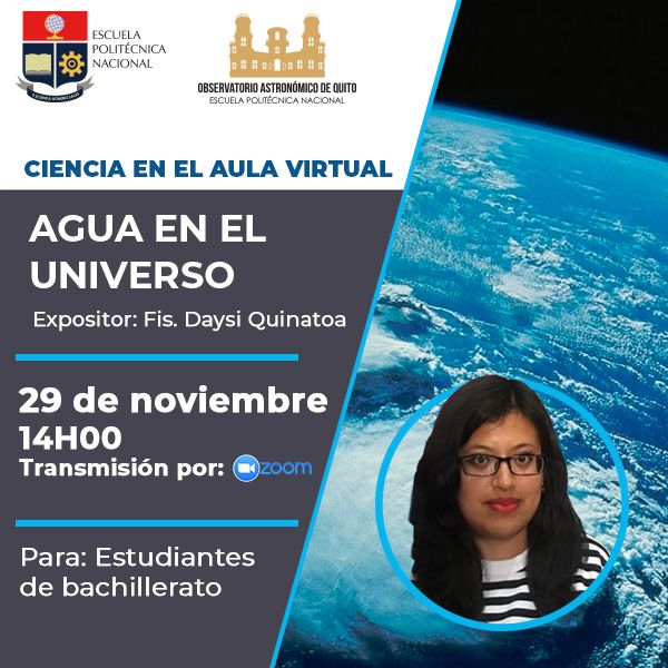 Ciencia en el Aula virtual: “Agua en el Universo”