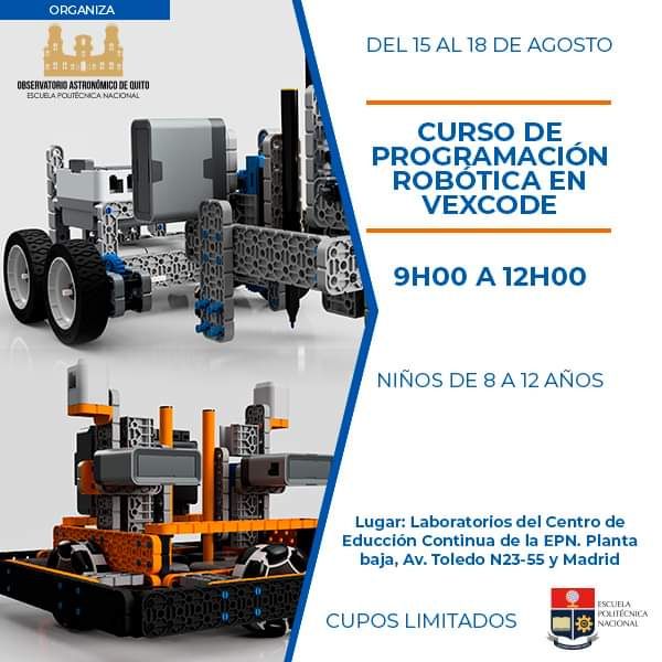 Curso de programación robótica en VEXcode