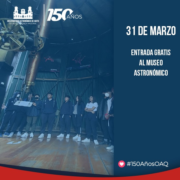 “Telescopios: Máquinas del Tiempo”, Actividad gratuita en el Museo del Observatorio Astronómico