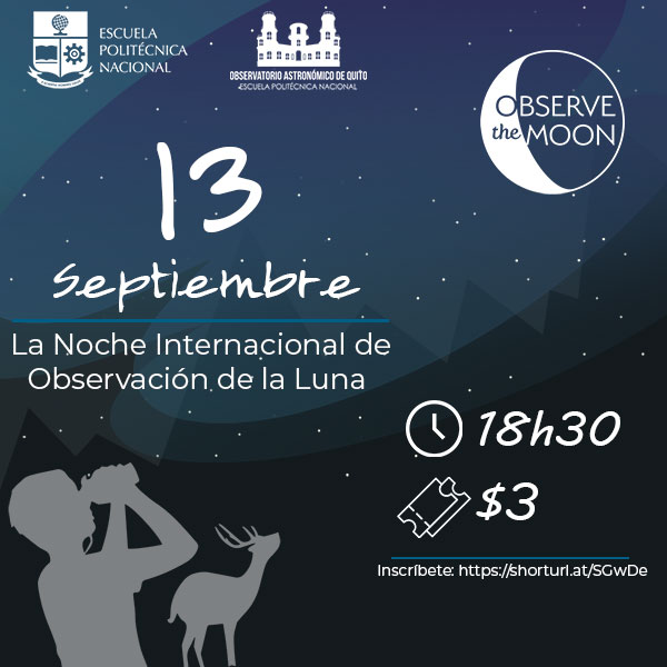 El Observatorio Astronómico Celebrará la Noche Internacional de Observación de la Luna el 13 de septiembre.