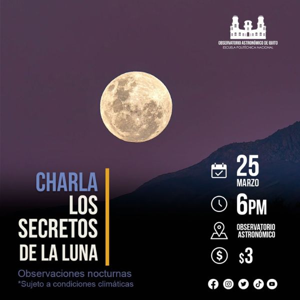 Boletín informativo: Charla “Los secretos de la Luna”
