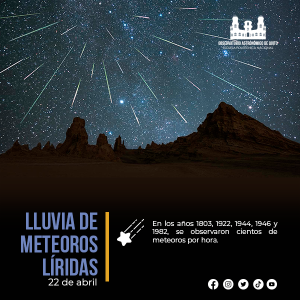 BOLETÍN DE PRENSA: Lluvia de Meteoros Líridas