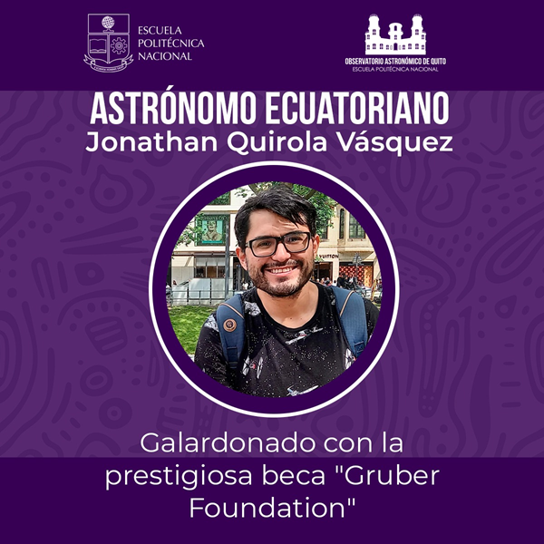 Investigador del Observatorio Astronómico de la Escuela Politécnica Nacional recibe galardón internacional
