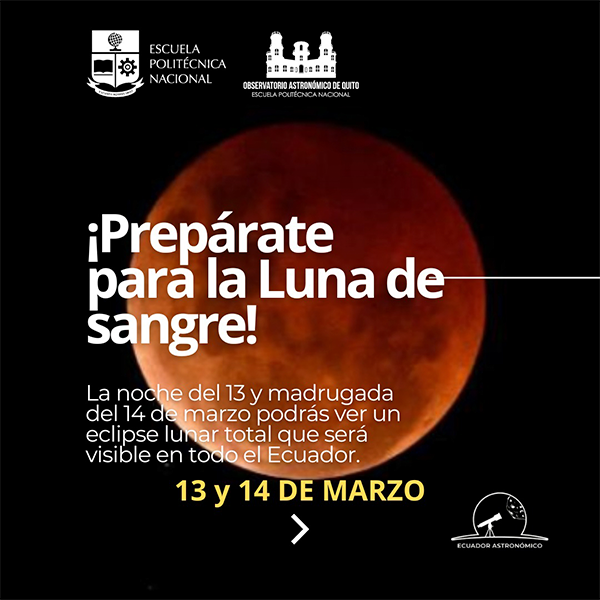 BOLETÍN DE PRENSA: Eclipse Lunar Total